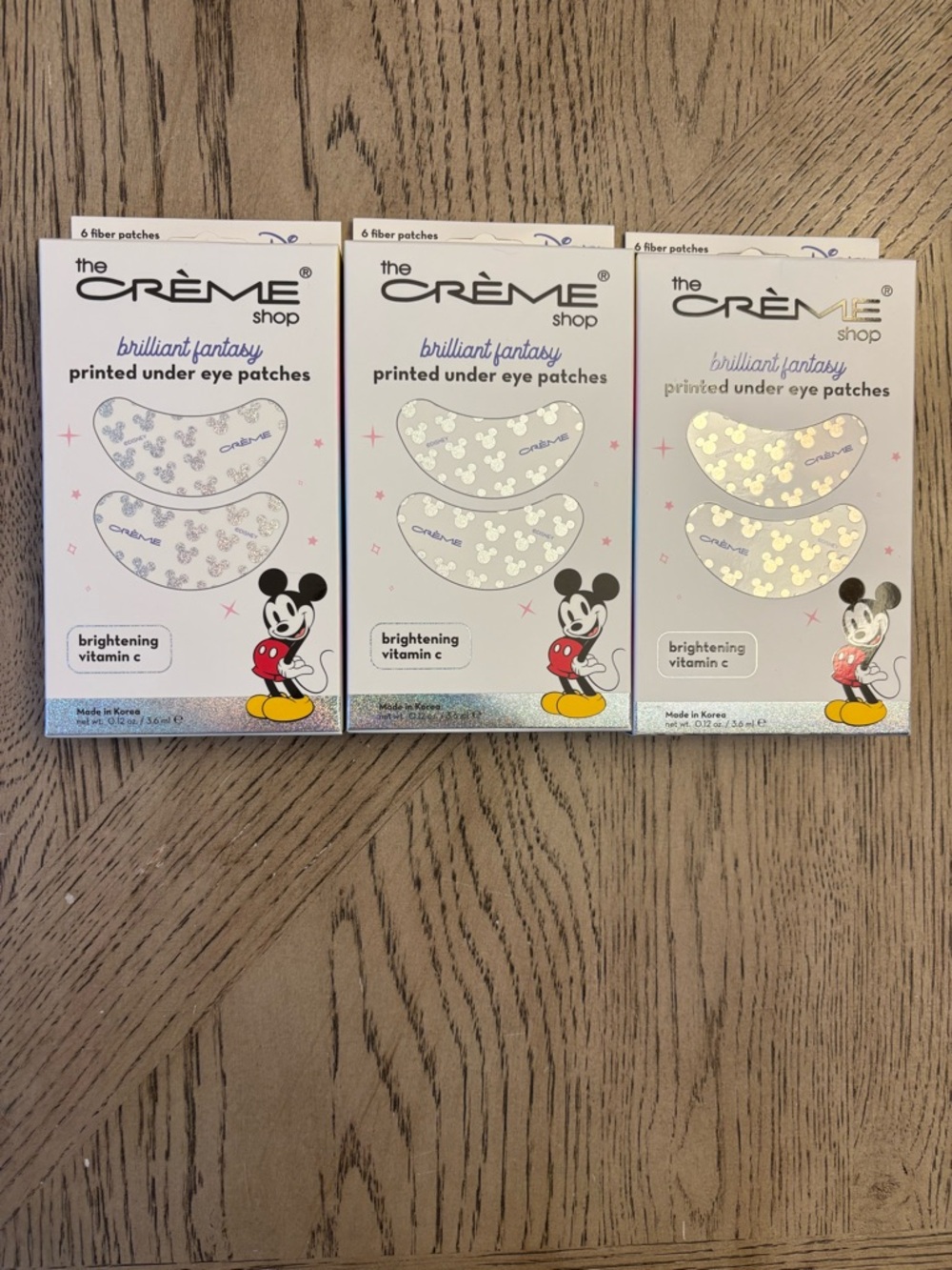 The Crème Shop Disney Under Eye Patches Vitamin C Brightening Bundle (3 Packs)
